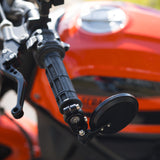 Oxford Fold-Away Motorcycle Bar End Mirrors - Black Set