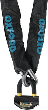 Oxford 16mm Round Link Chain and Padlock, 1.5 or 2m Length