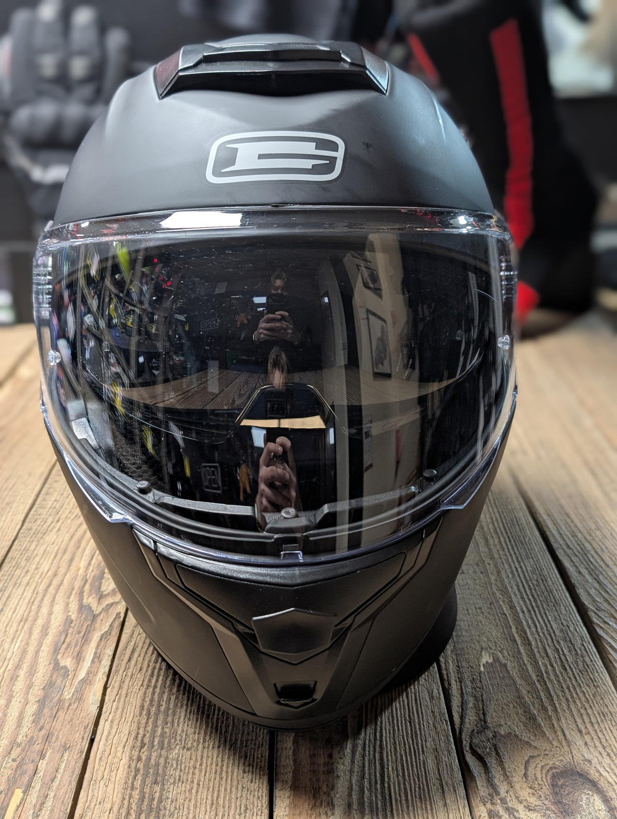 G-Mac Glide Evo Flip Front Motorcycle Helmet Satin Black M