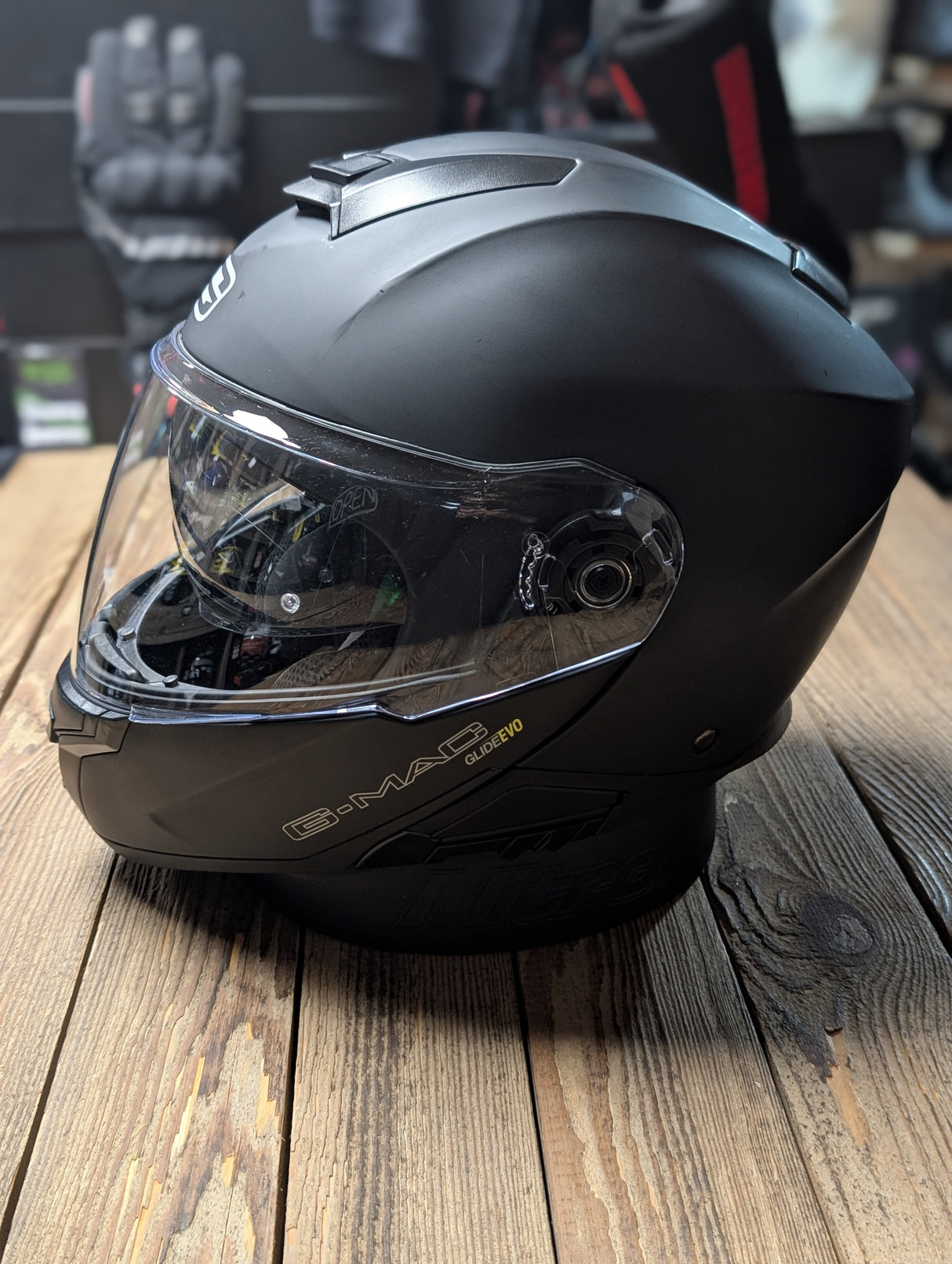 G-Mac Glide Evo Flip Front Motorcycle Helmet Satin Black M