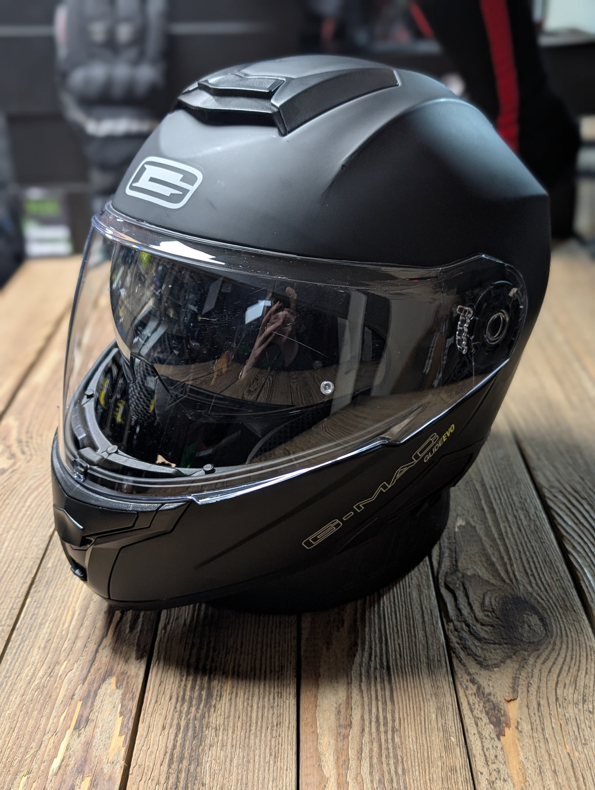 G-Mac Glide Evo Flip Front Motorcycle Helmet Satin Black M