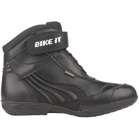 Bikeit Perun CE Waterproof Leather Short Casual Riding Boots - Black