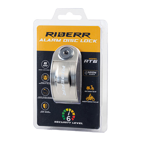 Riderr RT6 120dB Alarmed Disc Lock