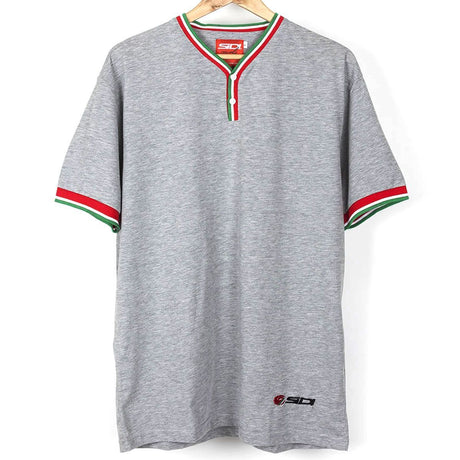 Sidi Official Casuals Regal Button Collar 100% Cotton Motorcycle T-shirt - Grey