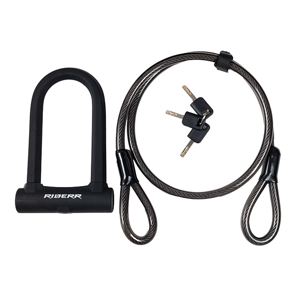 Riderr Double Locking U Lock + Cable