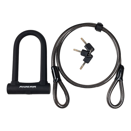 Riderr Double Locking U Lock + Cable