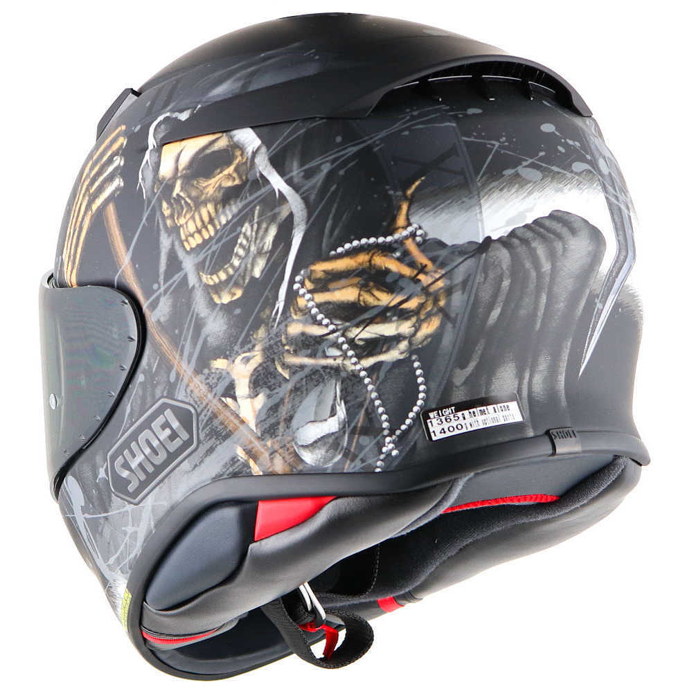 Shoei NXR 2 Faust Skull TC5 Full Face Helmet - Black/White/Grey