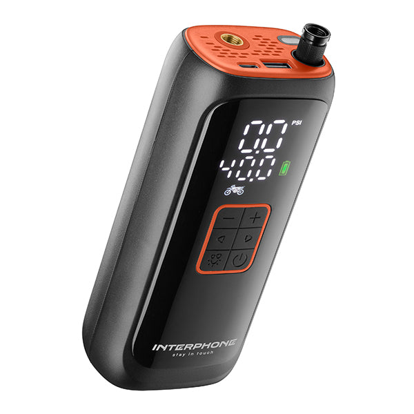 Interphone Smart Air Pump - Portable Recharchable Tyre Inflator Air Compressor