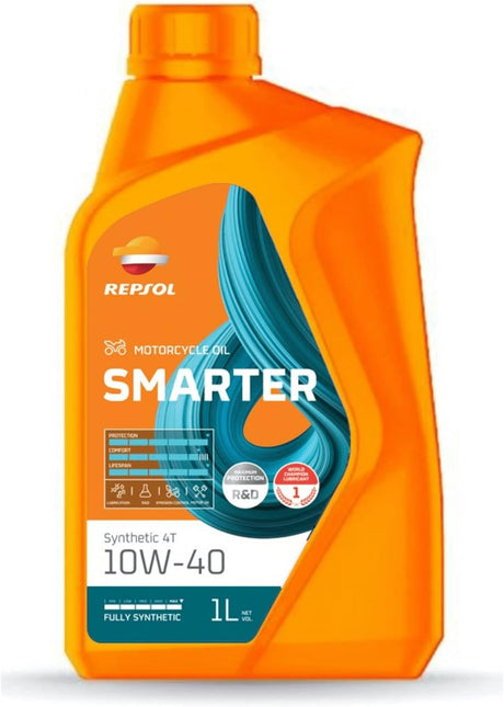 Repsol Smarter Fully Synthetic 4T 4 Stroke 10W-40 Motorcycle Engine Oil