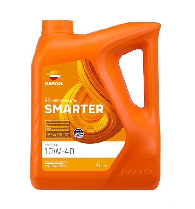 Repsol Smarter Sport Semi Synthetic 4T 4 Stroke 10W-40 Motorcycle Engine Oil