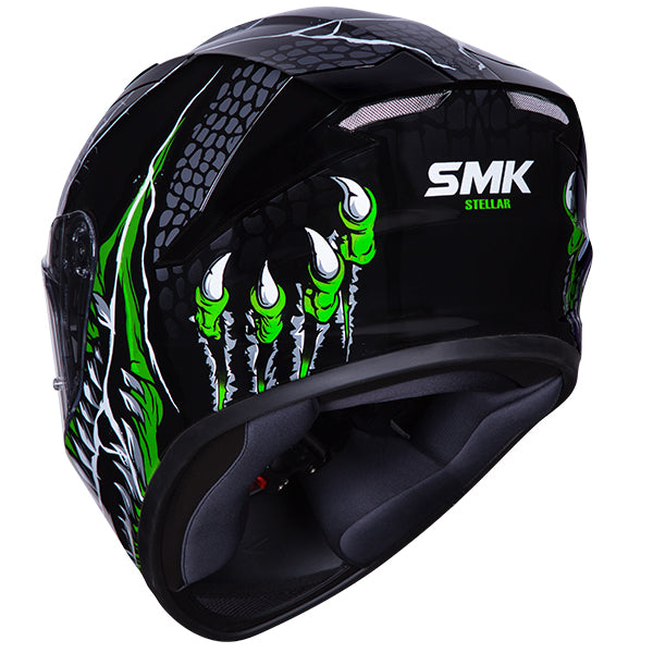 SMK Stellar Full Face Motorcycle Helmet + Free Dark Visor