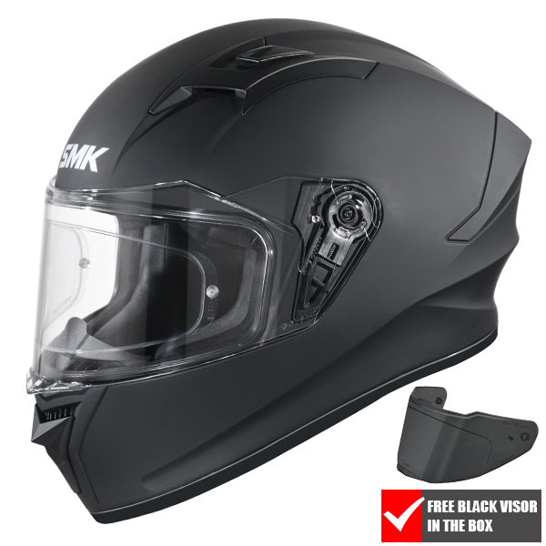 SMK Stellar Full Face Motorcycle Helmet + Free Dark Visor