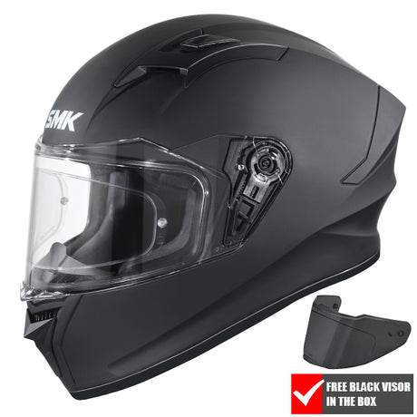 SMK Stellar Full Face Motorcycle Helmet + Free Dark Visor