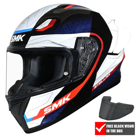 SMK Stellar Sport Full Face Helmet + Free Dark Visor