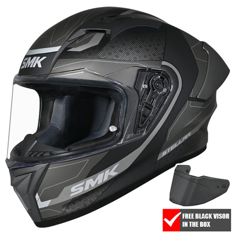 SMK Stellar Sport Full Face Helmet + Free Dark Visor