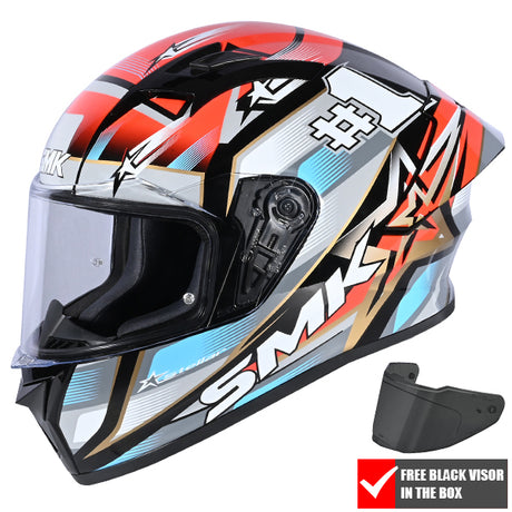 SMK Stellar Sport Full Face Helmet + Free Dark Visor