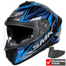 SMK Typhoon Full Face Helmet + Free Dark Visor