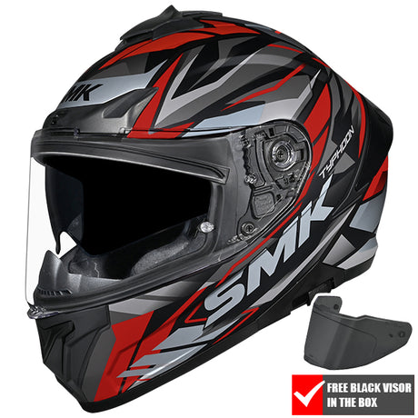 SMK Typhoon Full Face Helmet + Free Dark Visor