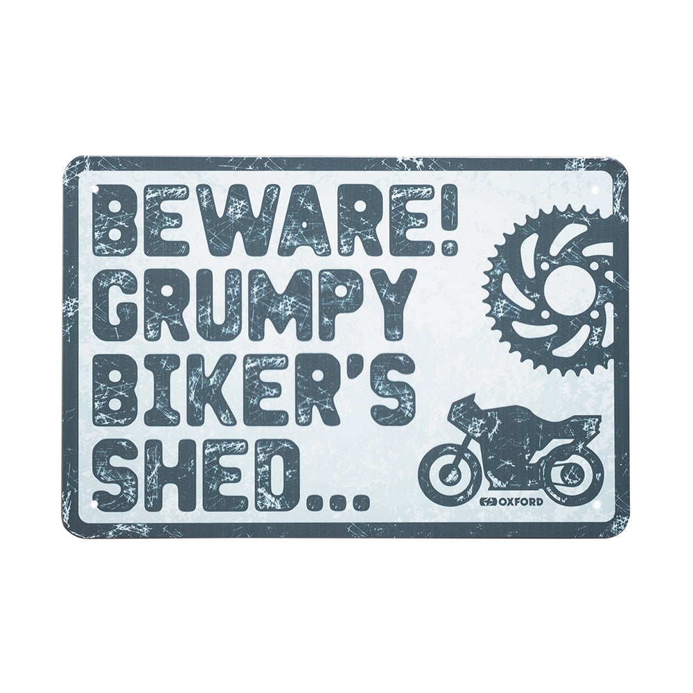 Oxford Metal Workshop Shed Garage Sign - The Perfect Gift for a Biker
