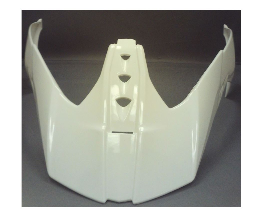 Caberg Motorcycle Helmet Peak White Metal - Fits Tourmax/X