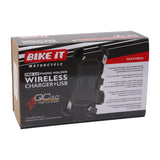 Bike It Pro2 Wireless Phone Charger Cradle & Mount Wireless Charger and Anti-Vibration Mount Bundle