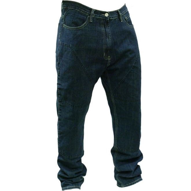 Hornee SA-M8 Motorcycle Jeans Regular fit-  Short Leg High Blue Jeans