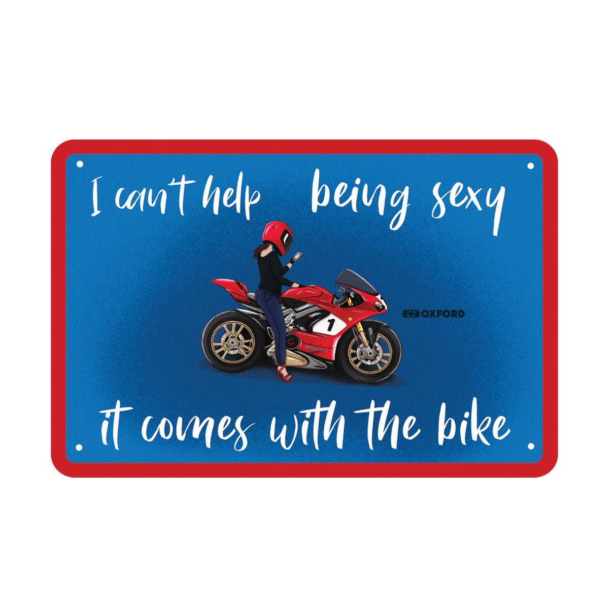 Oxford Metal Workshop Shed Garage Sign - The Perfect Gift for a Biker