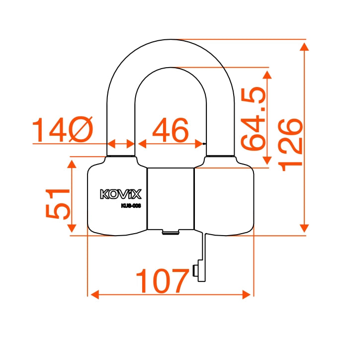 Kovix KUSC Mini Shackle U Lock