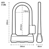 Oxford Grinder S1 Anti Angle Grinder Shackle U-Lock