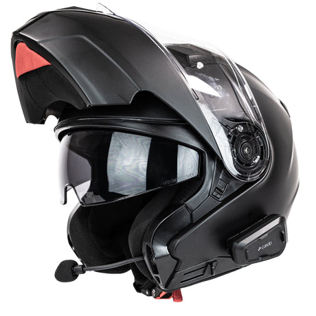 bluetooth evo flip front motorcycle helmets ILM Integrated Modular up Full Face Helmet Model 953 listening to Music Flip Front Motorcycle Helmets |