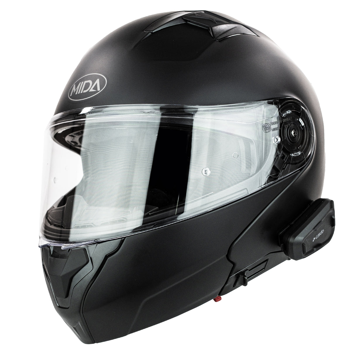 MIDA MV-5 Flip Front Helmet + Fitted Cardo Bluetooth Intercom System
