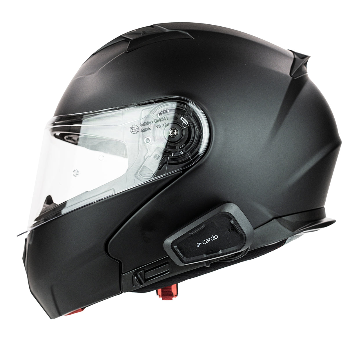 MIDA MV-5 Flip Front Helmet + Fitted Cardo Bluetooth Intercom System