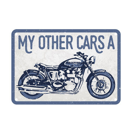 Oxford Metal Workshop Shed Garage Sign - The Perfect Gift for a Biker