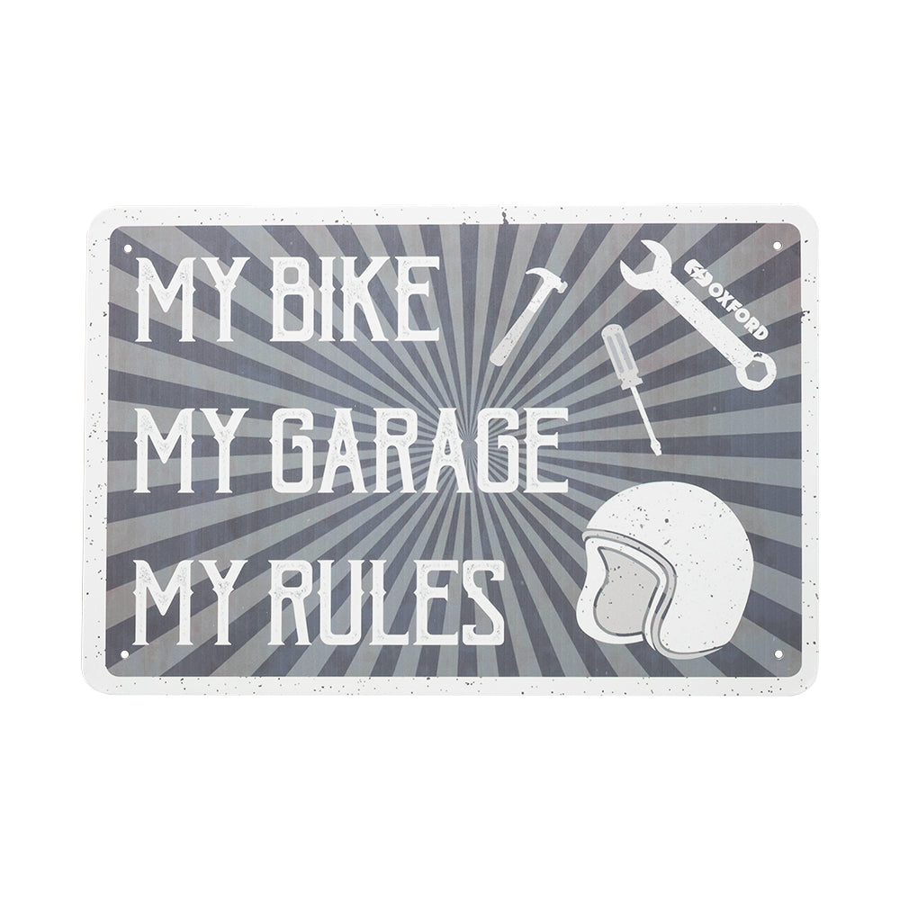 Oxford Metal Workshop Shed Garage Sign - The Perfect Gift for a Biker