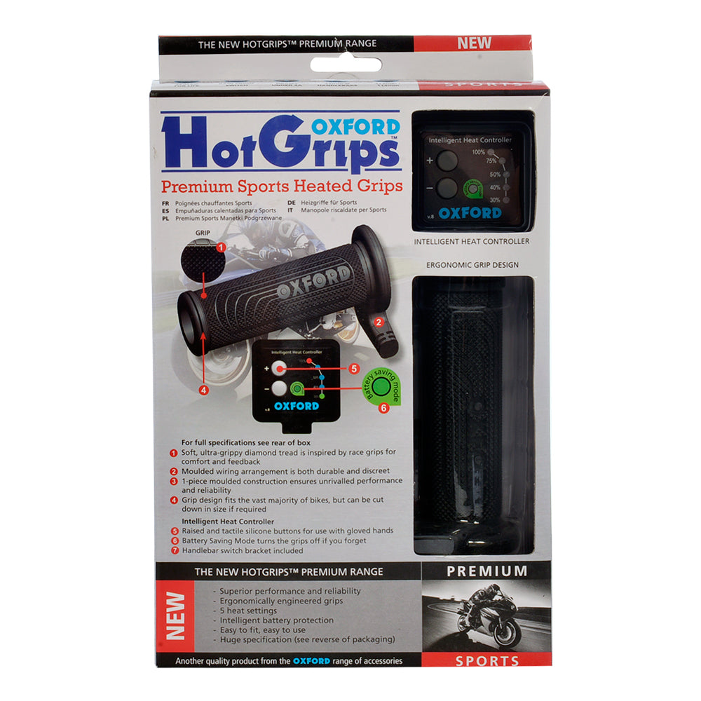 Oxford Hotgrips Heated Grips - UK Premium Sports Edition