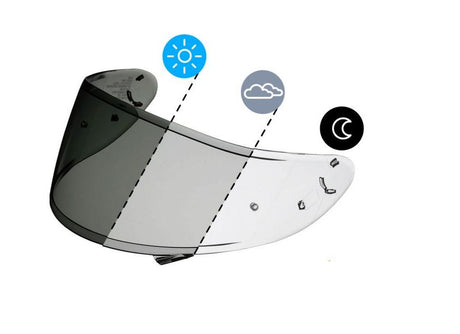 Shoei X-Spirit 3/NXR/RYD CWR-1 PN Photochromatic Visor [Not Legal For Road Use]