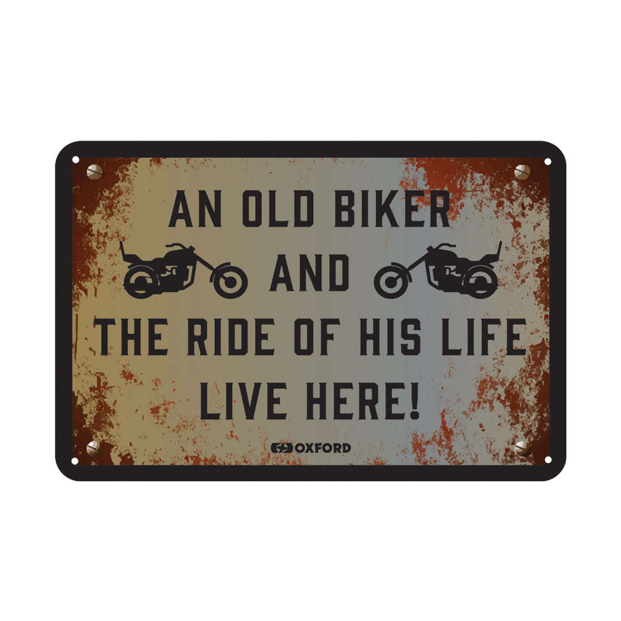 Oxford Metal Workshop Shed Garage Sign - The Perfect Gift for a Biker