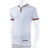 Sidi Official Casuals Regal Button Collar 100% Cotton Motorcycle T-shirt - White
