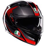 AGV K3 E2206 Full Face Motorcycle Helmet - Striga Black, Grey, Red