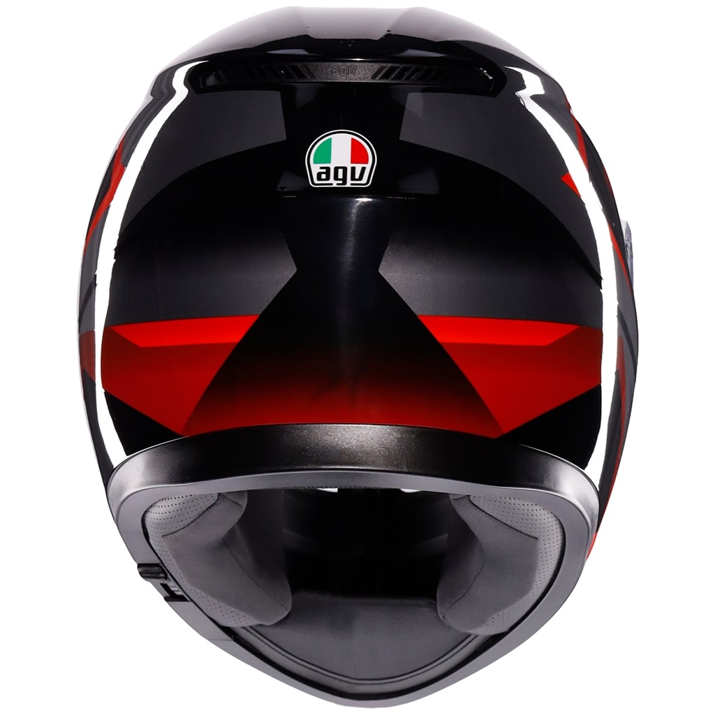 AGV K3 E2206 Full Face Motorcycle Helmet - Striga Black, Grey, Red