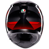 AGV K3 E2206 Full Face Motorcycle Helmet - Striga Black, Grey, Red
