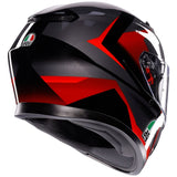 AGV K3 E2206 Full Face Motorcycle Helmet - Striga Black, Grey, Red