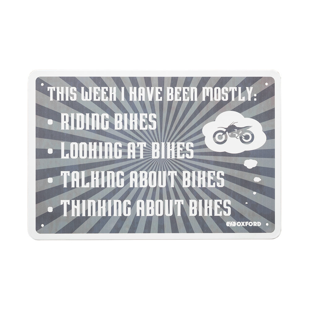 Oxford Metal Workshop Shed Garage Sign - The Perfect Gift for a Biker