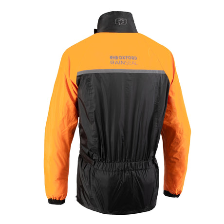 Oxford Rainseal Waterproof Over Jacket Black/Orange