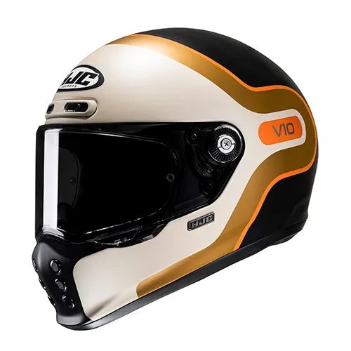 HJC V10 Vintage Retro Fibreglass Full Face Helmet