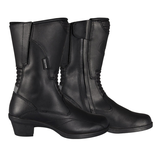 Oxford Valkyrie Ladies Waterproof Leather Motorcycle Boots With Heel - Oxford -  - MSG BIKE GEAR - 1