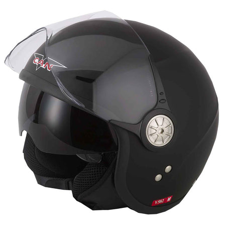 Vcan V582 Open Face Helmet - Matt Black