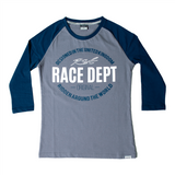 RST Casual Ladies Baseball Sleeved T-Shirt - Grey / Navy - UK 16