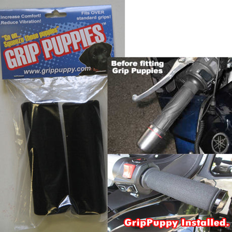 Grip Puppies Universal Grip Cover (5 Inches Long or 12.7cm) Black Pair