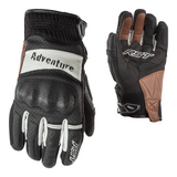 RST Adventure CE Approved Leather Gloves - Black/Silver